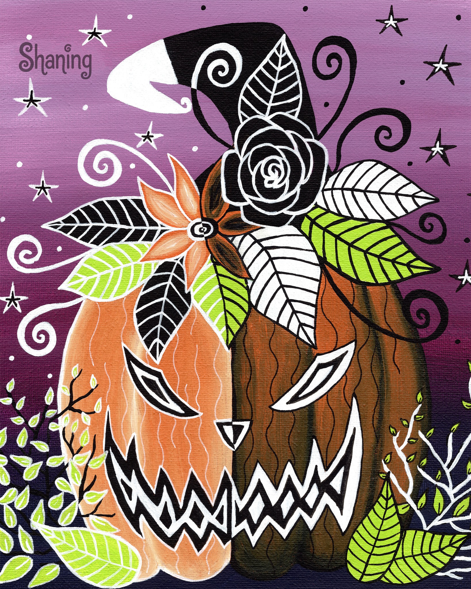 Punky Pumpkin Original painting