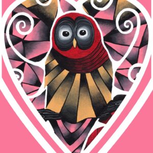 Shattered Hoot Valentine Card